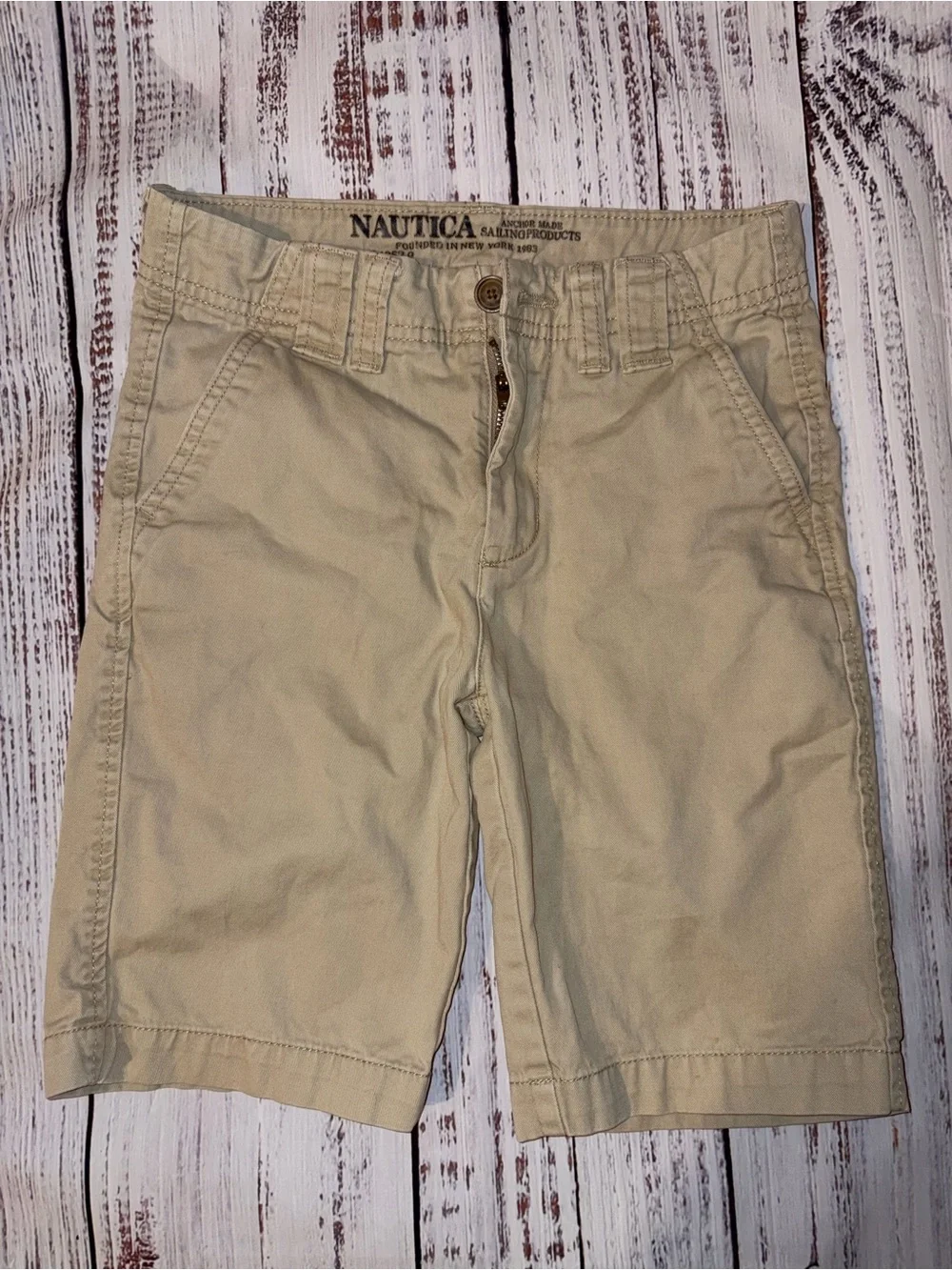 Nautica Boys Khaki Cotton Shorts
